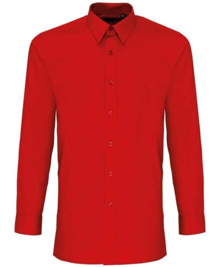 Poplin fitted long sleeve shirt - Premier - Image 6