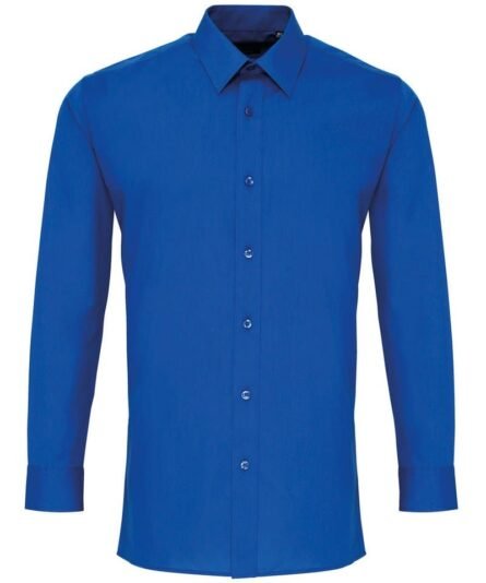 Poplin fitted long sleeve shirt - Premier - Image 7