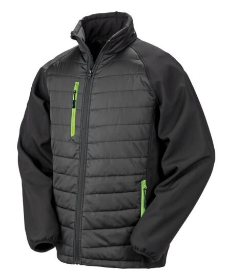 Black compass padded softshell jacket - Result - Image 6