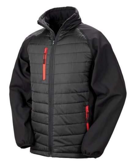Black compass padded softshell jacket - Result - Image 8