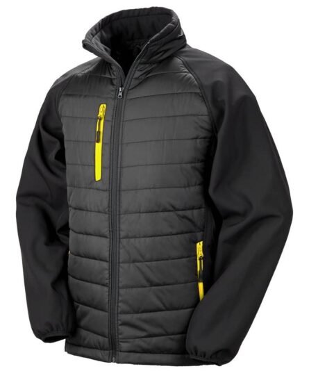 Black compass padded softshell jacket - Result - Image 10