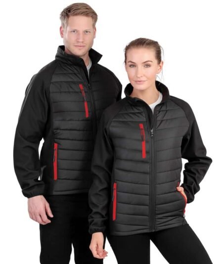 Black compass padded softshell jacket - Result - Image 3