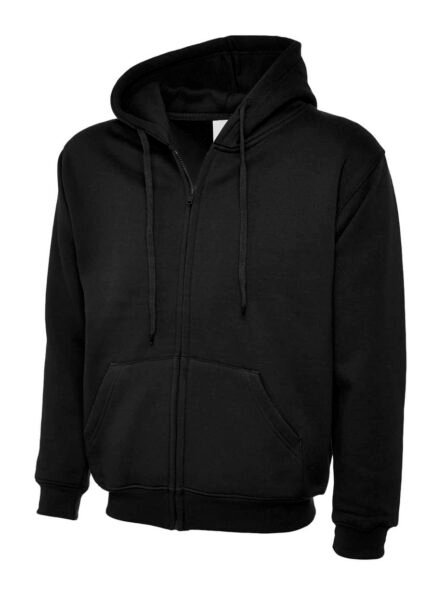 Adults Classic Full Zip Hooded Sweatshirt - Uneek - Image 3