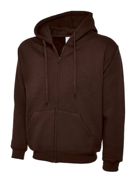 Adults Classic Full Zip Hooded Sweatshirt - Uneek - Image 4