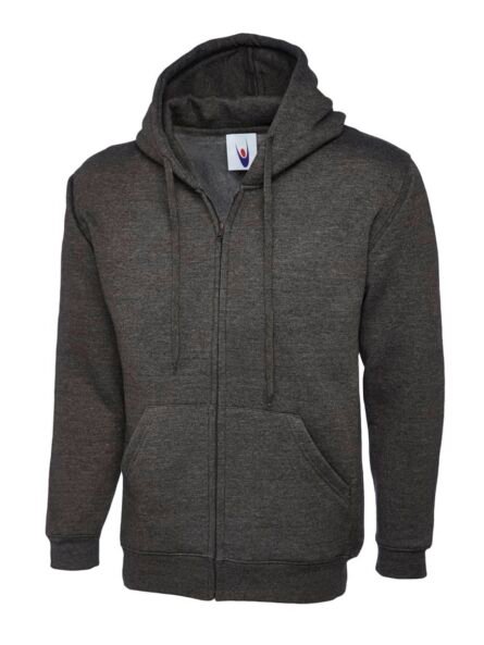 Adults Classic Full Zip Hooded Sweatshirt - Uneek - Image 5