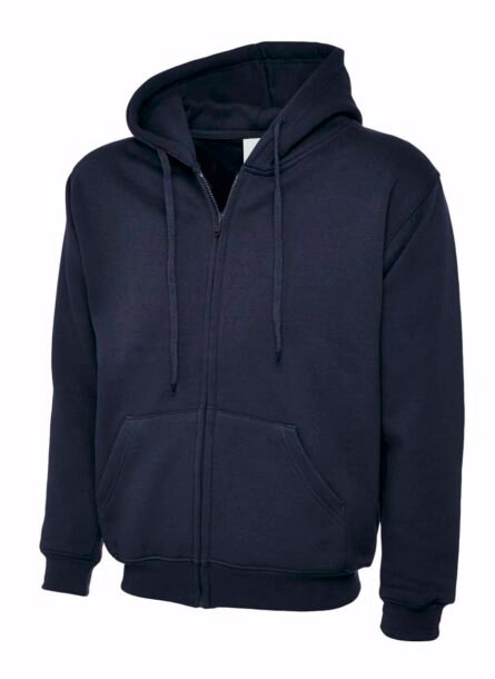 Adults Classic Full Zip Hooded Sweatshirt - Uneek - Image 7