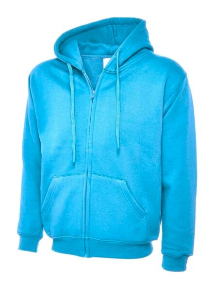 Adults Classic Full Zip Hooded Sweatshirt - Uneek - Image 11