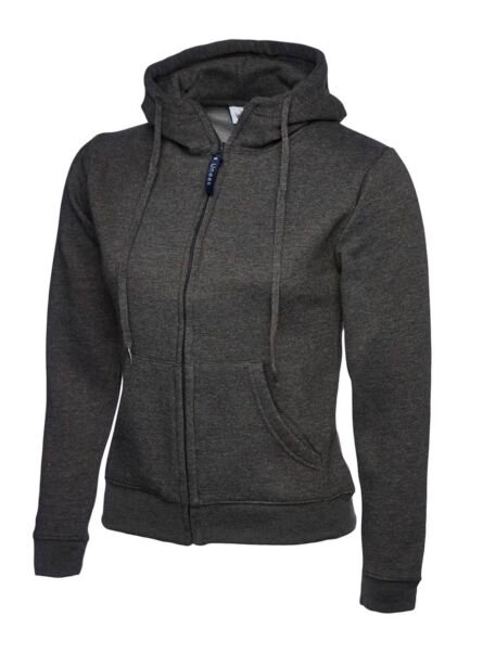 Ladies Classic Full Zip Hooded Sweatshirt - Uneek - Image 3
