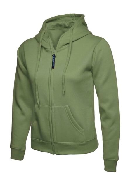 Ladies Classic Full Zip Hooded Sweatshirt - Uneek - Image 7