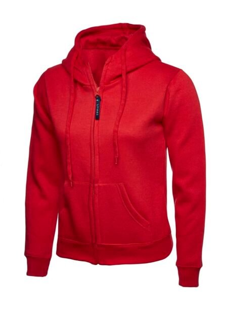 Ladies Classic Full Zip Hooded Sweatshirt - Uneek - Image 10