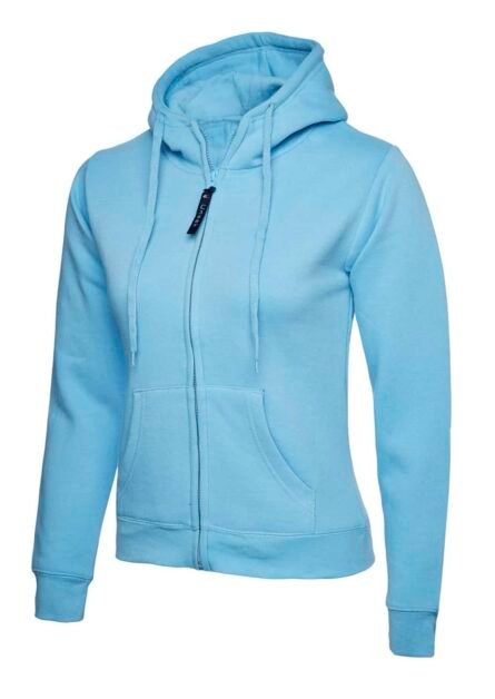 Ladies Classic Full Zip Hooded Sweatshirt - Uneek - Image 11